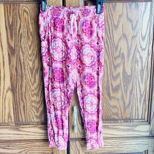 ROXY Pink Purple Boho Printed Pants Girls …